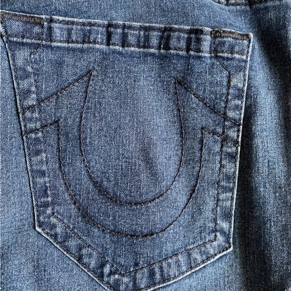 True‎ Religion Ricky Relaxed Straight Jeans Mens Size 34x30 Offset Blue